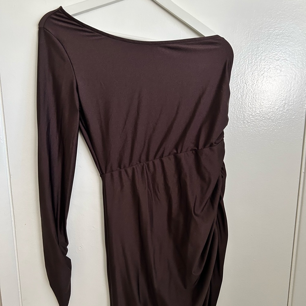 Elegant Brown Women's Dress